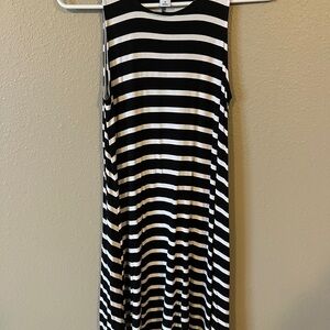 Old Navy Black and White Striped Dress